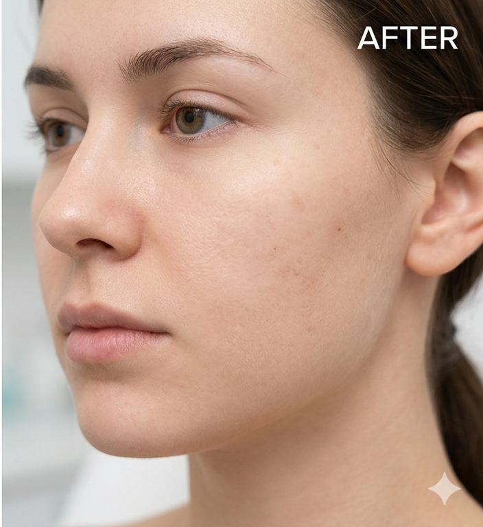 Acne scars before