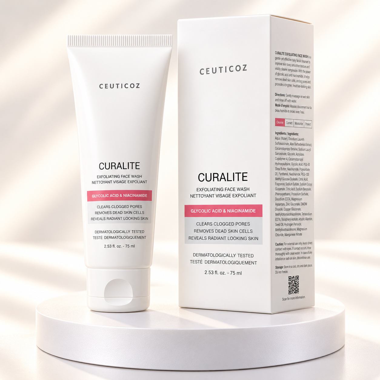 Curalite Glycolic Acid Exfoliating Facewash