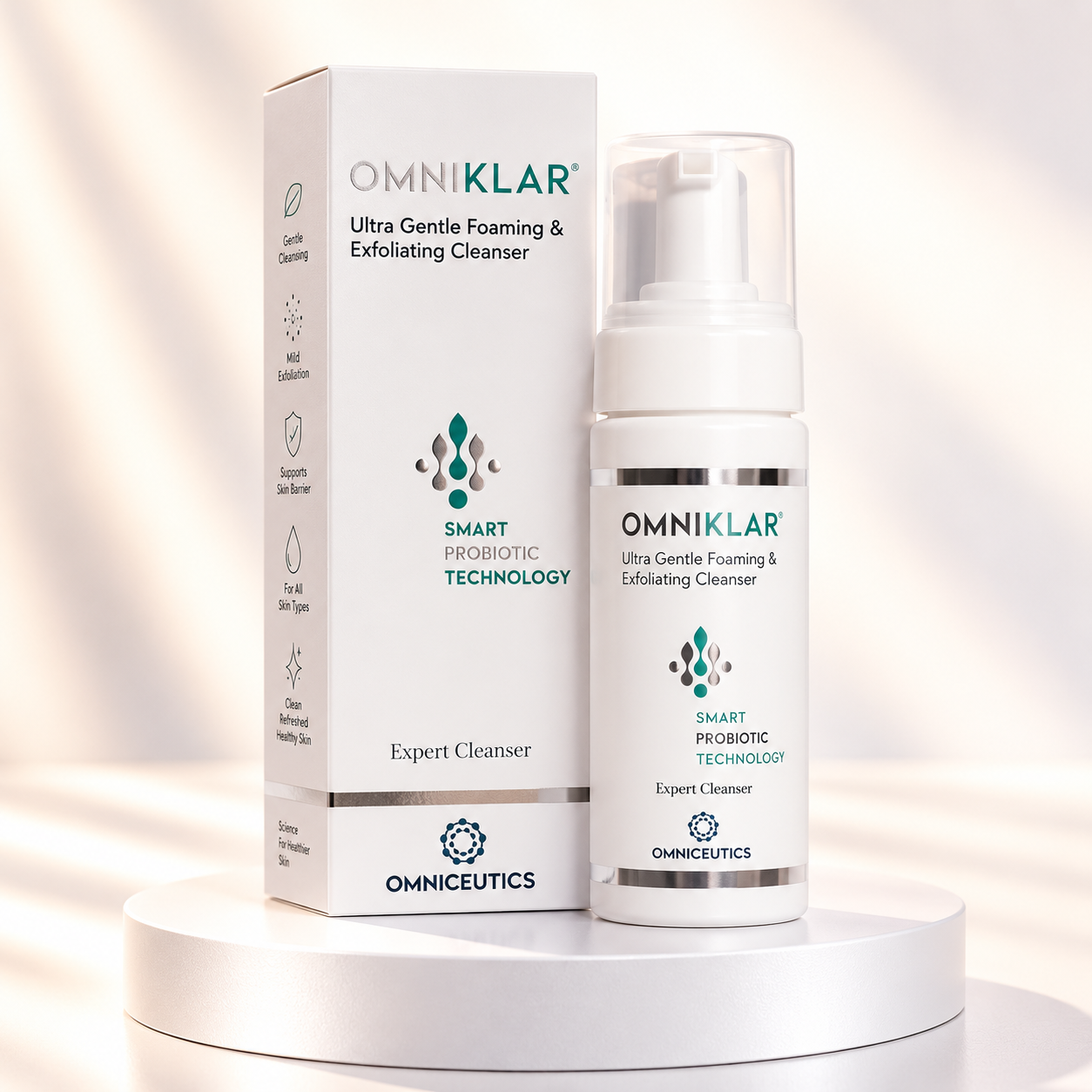 Omniklar Ultra Gentle Foaming & Exfoliating Cleanser