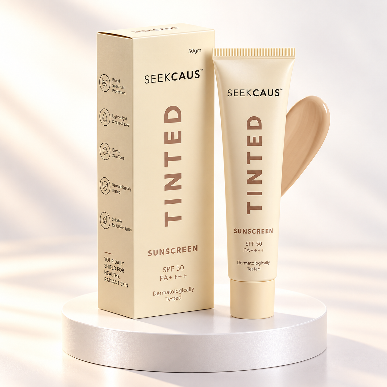 Seekcaus Tint Sunscreen SPF 50 PA++++